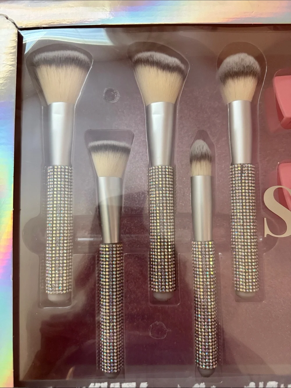 NIB Yafa Shimmer and Shine Beauty 22-Piece Bling Makeup Brush and Accessory Set